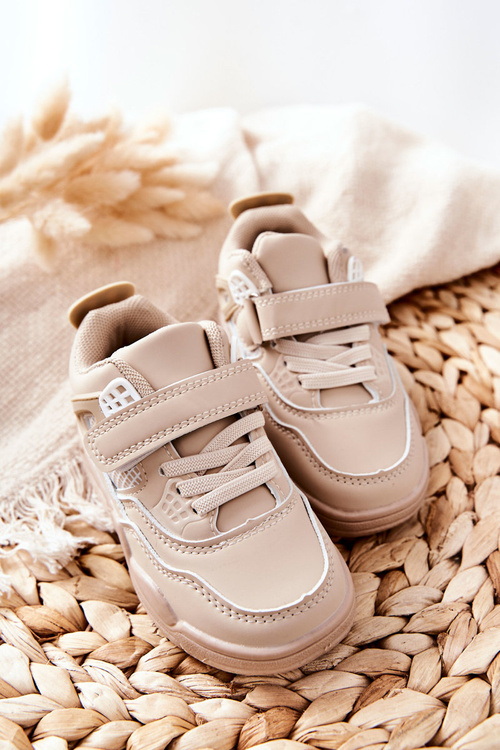 Children's Leather Sports Shoes Beige Marisa