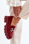 Women's Loafers With Decoration Burgundy Ellise