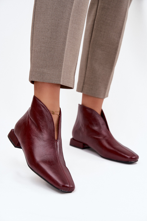 Women's ankle boots with delicate heel Bordeaux Elvienne