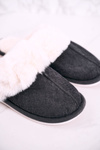 Men's Slippers With Fur Grey Homely
