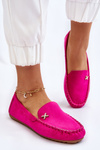 Women's Suede Loafers With Embellishments Fuchsia Leah