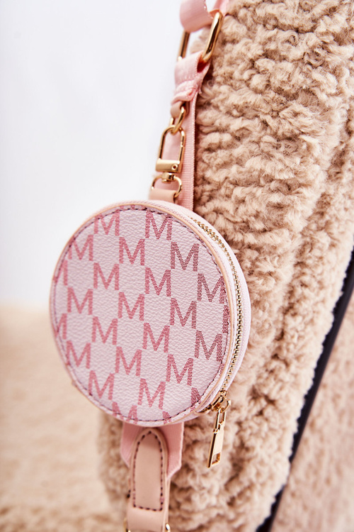 Torebka Listonoszka Portmonetka Damska 3w1 Różowa Bormea