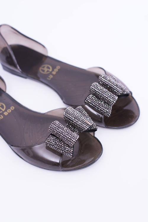 Lu Boo | Rubber Ballerina Ballerinas Meliski Bow Bow Black Cindela