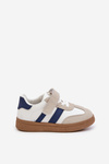 Children's Velcro Sneakers White-Blue Tromella