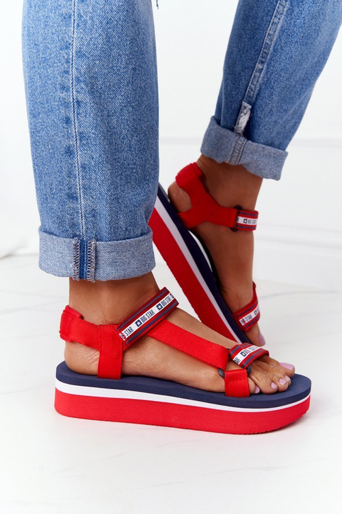 Foam Sandals On A Platorm Big Star HH274A102 Red