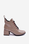 Low Laced Boots SBarski MR870-66 Dark Beige