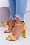 Women's Stiletto Sandals Suede Yellow Anastasie