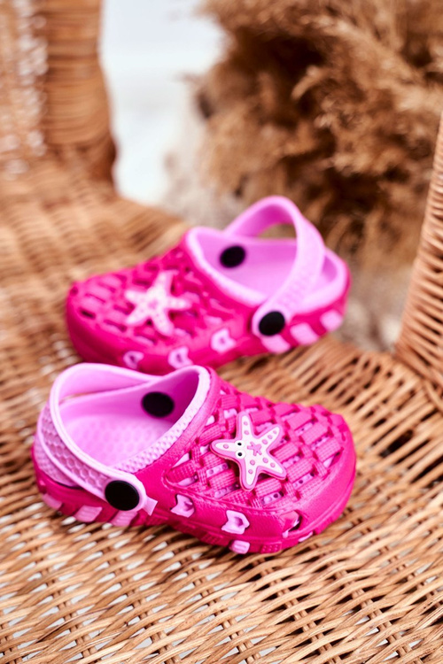 Children's Foam Slides Pink Starfish