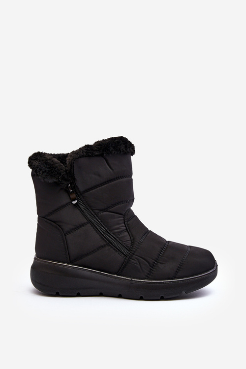 Warm Wedge Snow Boots Black Calena