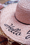 Braided Hat BRUNO ROSSI Hello Sunshine Pink