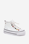 Leather High Top Sneakers Women GOE RR2N4102 White