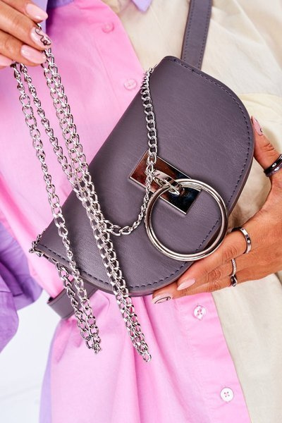 Small Purse Kidney Bag 2in1 Bruno Rossi Grey