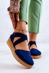 Espadryle Damskie Zamszowe Granatowe Big Star JJ276037