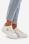 Women's Platform Sneakers White-Beige Temittes