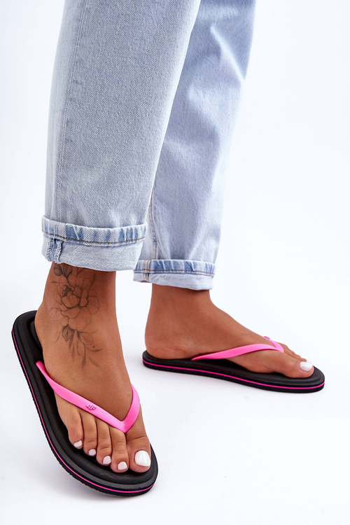 Women's Classic Flip Flops 4F 4FSS23FFLIF067-21S Black-Pink
