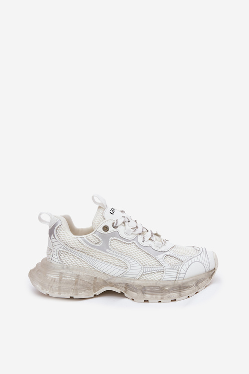 Damskie Sneakersy Skóra Naturalna Beżowe GOE RR2N4083