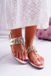 Flip Flops Sandals With Crystals Lu Boo Pink