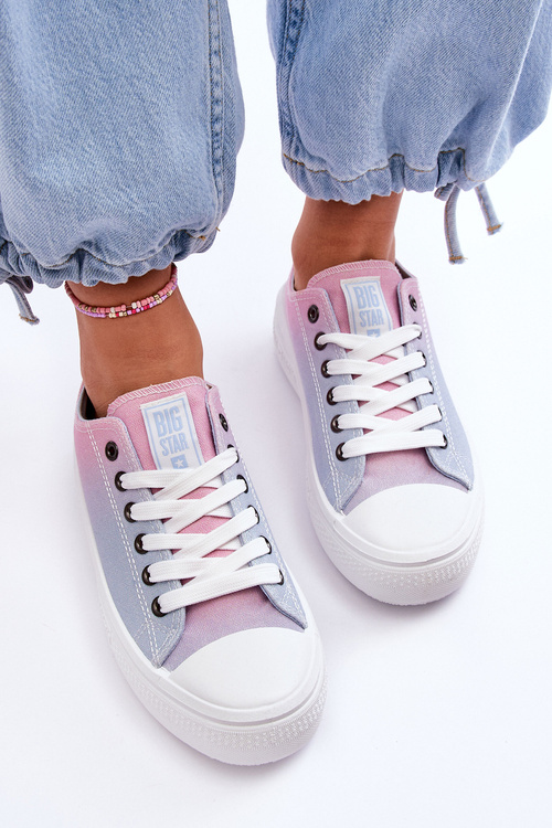 Low Platform Sneakers Big Star LL274A187 Pink and Blue