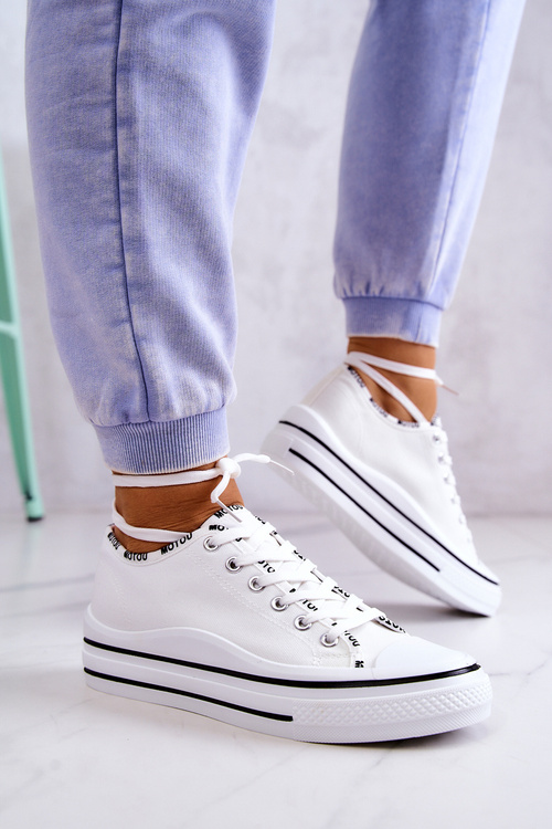 Women's Tied Sneakers White Menifee
