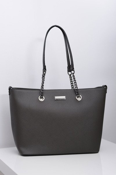 Women's Large Grey Classic Handbag