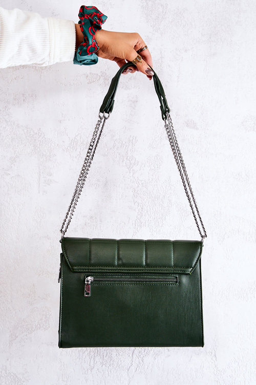 Quilted Letter Bag Green Nerissa