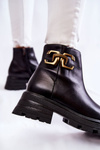 Warm Boots Workers With Decoration Laura Messi 2500 Black