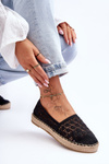 Women's Lace-up Espadrilles Black One Lover