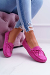 Women's Comfortable Eco-suede Moccasins Fuchsia Memfi