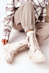 Insulated Boots With A Pocket Beige Awesome