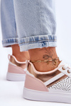 Classic Sports Shoes With Openwork Pattern White-Rose-Gold Happier