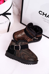 Children's Snow Boots With Fur Golden Black Dreamy