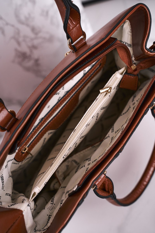 Elegant Caramel Handbag MONNARI MONNARI BAG4590-017 Animal Print