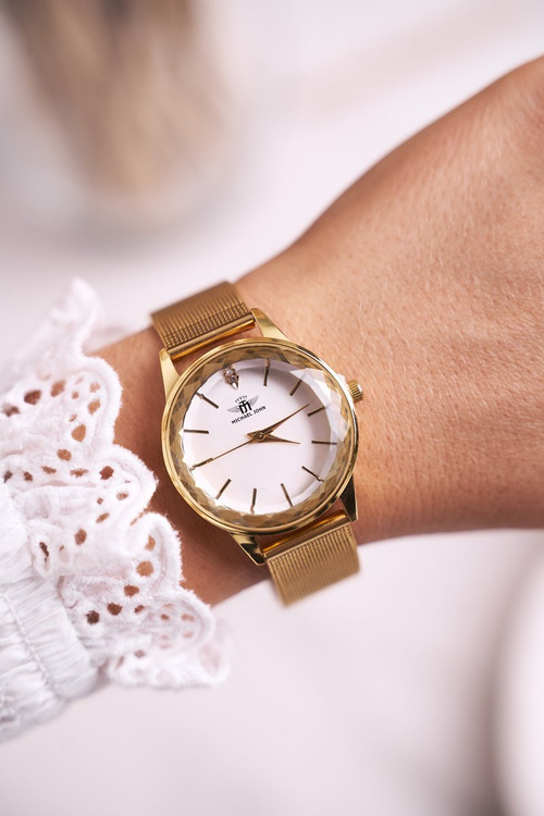 Women's Watch Michael John Gold Crystal