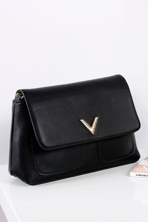 Classic Black Women's Handbag Letter Bag Gold Chain