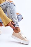 Comfortable Sneakers On The Platform Lee Cooper LCW-23-31-1808L Beige