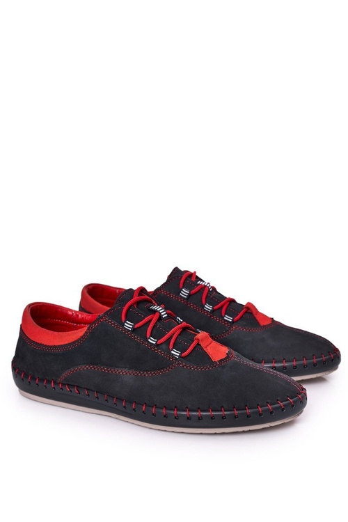 Men's Leather Shoes BEDNAREK Navy Blue