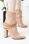 Insulated Boots On A Block Heel Beige Good Impression