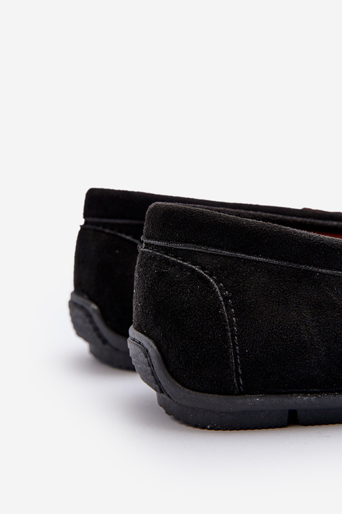 Men's Eco Suede Black Loafers Nedlin