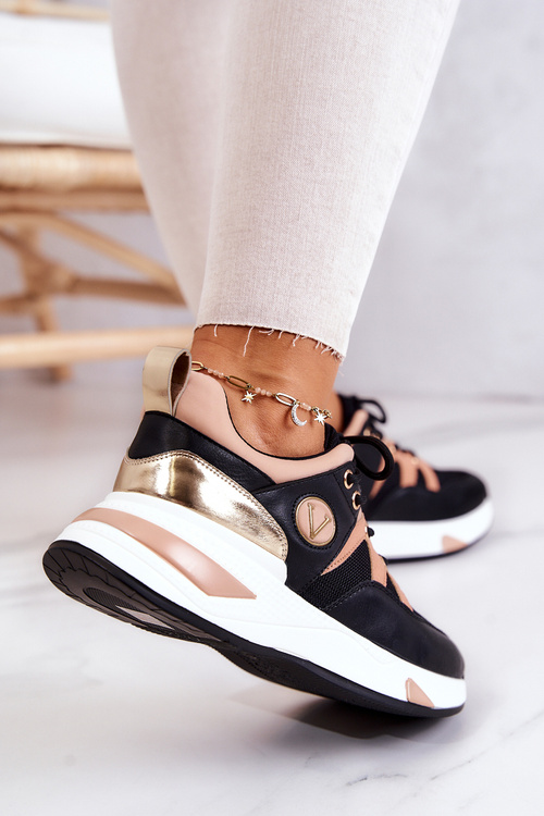 Buty Sportowe Sneakersy Czarne Imperio