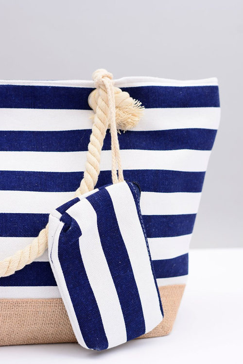 Women's Navy Blue Large Beach Handbag