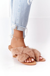 Women's Slippers With Eco Fur Lu Boo Beige