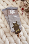 Women's Socks Long with Snow White Gray
