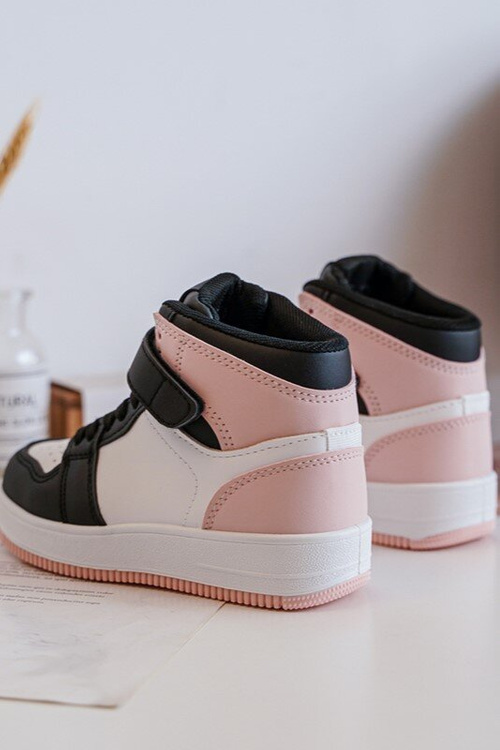 Kids' High Sports Shoes White-Pink Teredite