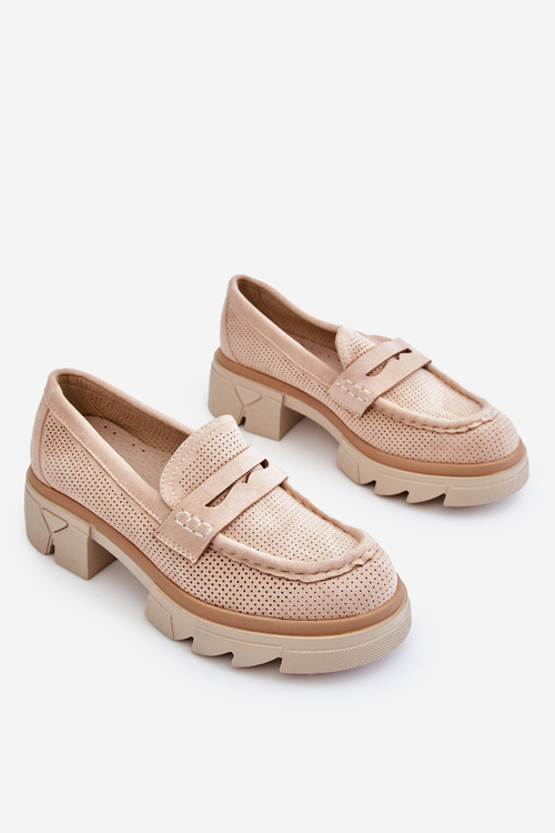 Women's Loafers Flat Heels Beige Fletcher