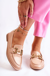 Women's Leather Loafers Nude Coriso