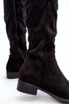 Women's Suede Boots Over The Knee SBarski HY27098A Black