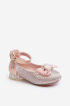 Balerinki Z Kokardą Dziecięce Nanthea Różowe