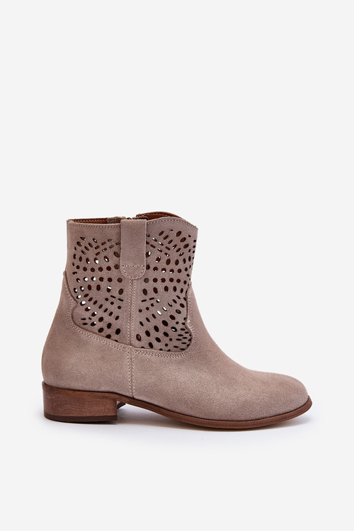 Women's Laced Boots in Cappuccino Zazoo 3305/2