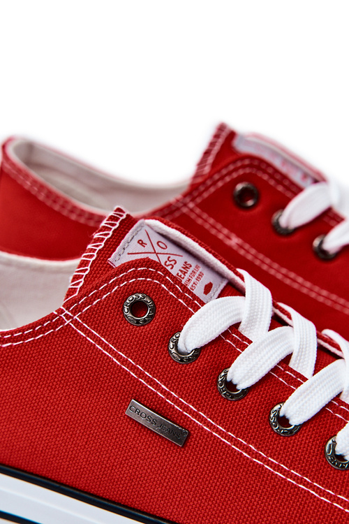 Trampki Męskie Cross Jeans Czerwone JJ1R4002C