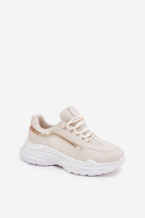 Sneakers Women's Sports Shoes On Thick Sole Beige Lerila